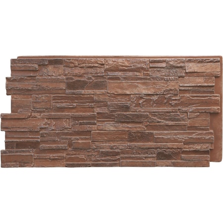 Ekena Millwork Cascade Stacked Stone, StoneWall Faux Stone Siding Panel PNU24X48CAYT